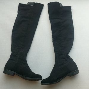 VINTAGE/ knee high suede boots